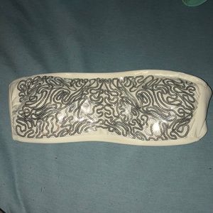 Target zebra/wave sequin print bandeau swimsuit